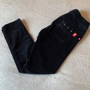 Billieblush black velvet pants, bow tie pockets 5T